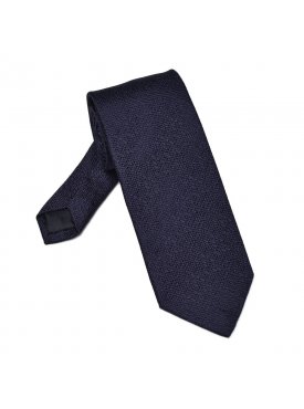 Elegancki ciemnogranatowy krawat Bigi nieregularny oxford