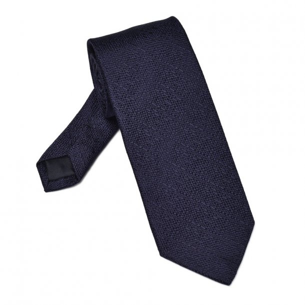 Elegancki ciemnogranatowy krawat Bigi nieregularny oxford