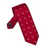 Elegancki czerwony krawat VAN THORN w kwadraty