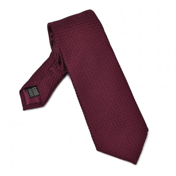 Elegancki bordowy krawat VAN THORN z grenadyny garza grossa