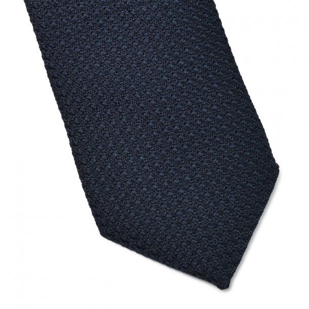 Elegancki ciemno granatowy krawat VAN THORN z grenadyny w strukturę 2