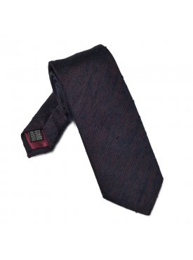 Elegancki bordowo czarny krawat VAN THORN z szantungu