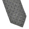 Elegancki szary krawat VAN THORN z szantungu we wzór paisley 2