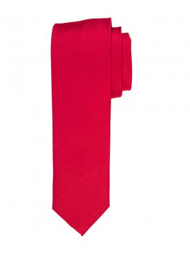 Czerwony krawat jedwabny wąski 6,5cm