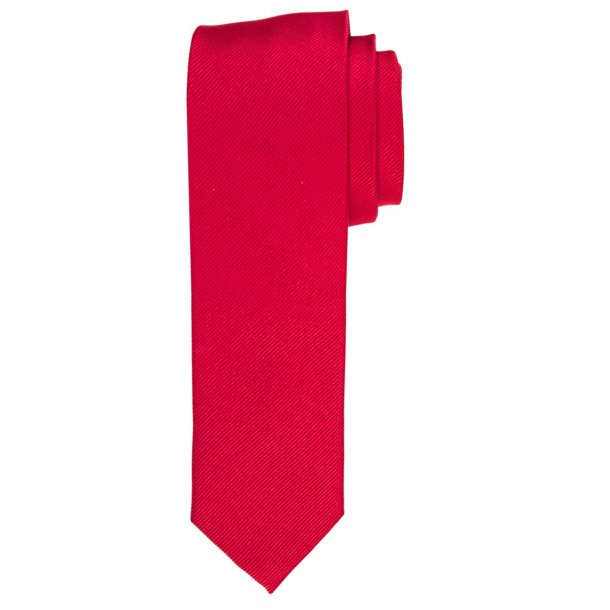 Czerwony krawat jedwabny wąski 6,5cm