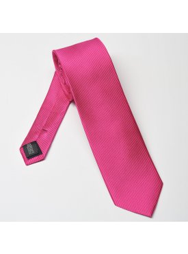 Krawat jedwabny w kolorze fuksji, wąski 6,5cm