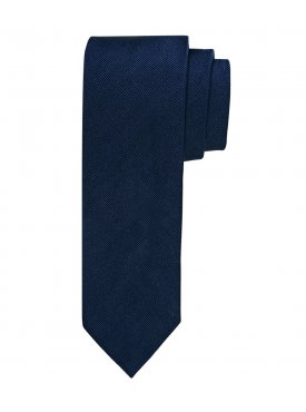 Granatowy krawat jedwabny o skośnym splocie
