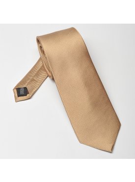 Beżowy krawat jedwabny