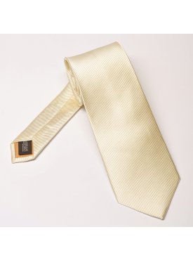 Krawat ślubny jedwabny w kolorze śmietankowym Profuomo