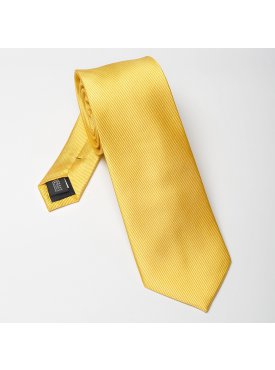 Żółty krawat jedwabny Profuomo