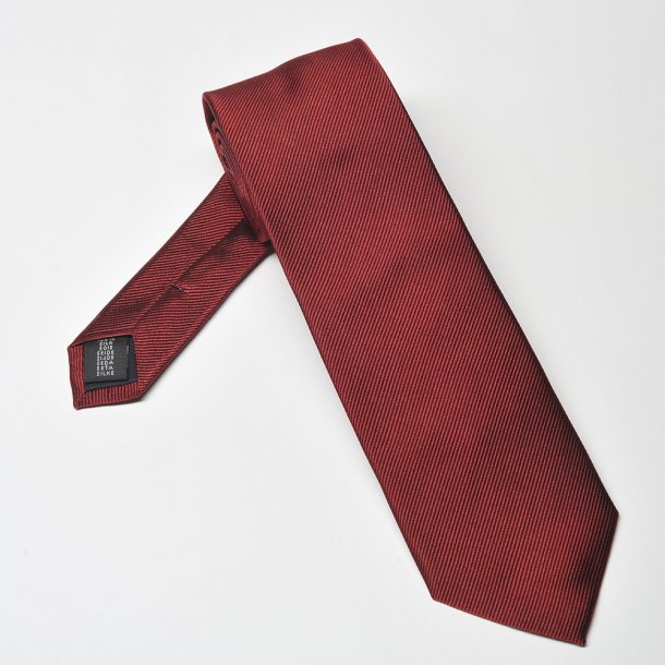 Bordowy krawat jedwabny Profuomo
