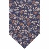 Granatowy krawat jedwabny w kwiatowy wzór Profuomo 2