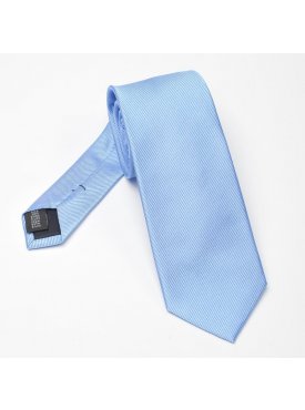 Błękitny krawat jedwabny Profuomo, wąski 6,5cm