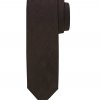 brązowy krawat jedwabny