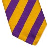 Krawat jedwabny VAN THORN żółty w fioletowe pasy 2