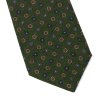 Zielony krawat jedwabny w rozetę VAN THORN 2
