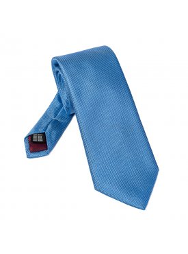 Krawat jedwabny VAN THORN błękit struktura
