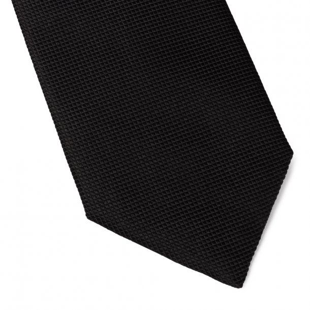 Krawat jedwabny czarny ze strukturą II