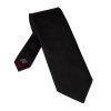 Krawat jedwabny czarny ze strukturą
