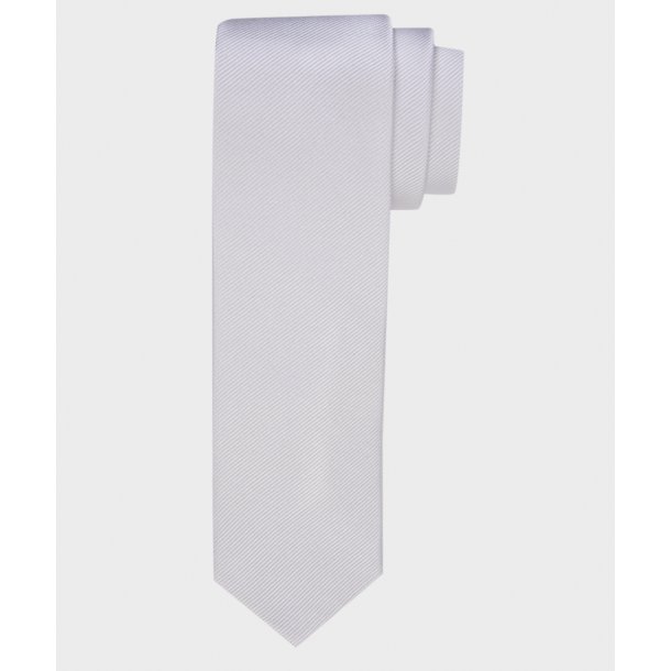 biały krawat jedwabny