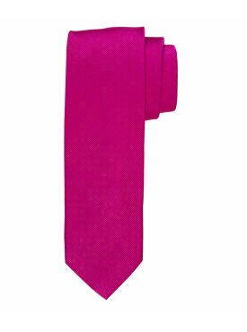 Różowy krawat jedwabny w kolorze fuksji Profuomo