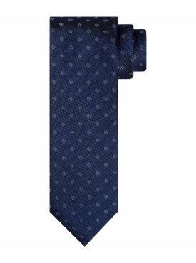 Elegancki granatowy jedwabny krawat Profuomo