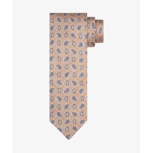 beżowy paisley krawat