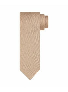 Jedwabny jasnobeżowy krawat Profuomo