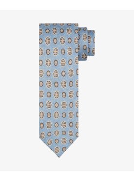 Jasnoniebieski jedwabny krawat Profuomo ze wzorem