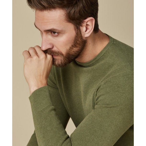 sweter z bawełny organicznej zielony