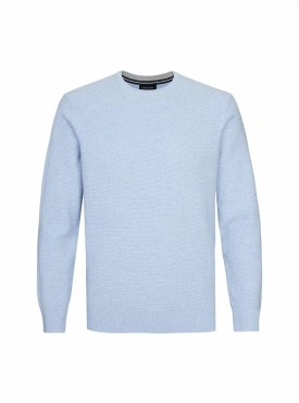 Męski sweter z bawełny organicznej Profuomo błękitny