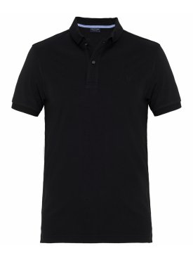 Czarna koszulka polo męska Profuomo