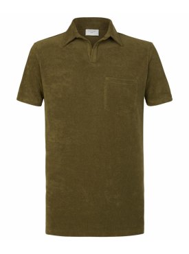 Męska koszulka polo z materiału typu frotte zielona