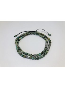 Bransoletka African Turquoise Double