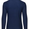 niebieski sweter z wełny merino