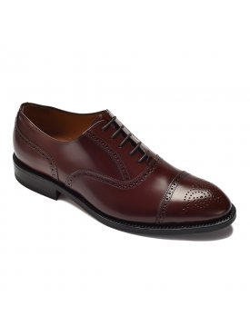 Eleganckie brązowe skórzane buty męskie typu brogue - rozmiar 45