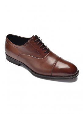 Eleganckie brązowe skórzane buty męskie typu Oxford