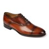 Eleganckie brązowe skórzane buty męskie typu Oxford