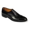 Eleganckie czarne skórzane buty męskie typu Oxford
