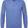 Pullover v-neck niebieski