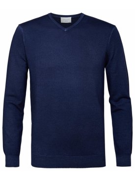 Pullover v-neck indigo