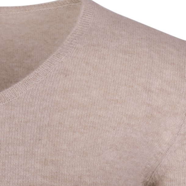 Beżowy sweter 100% kaszmir VAN THORN 3