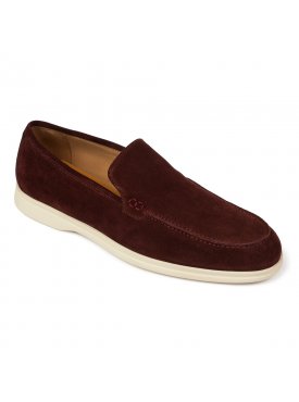 Loafersy VAN THORN Zamsz Bordowy (Amarone)