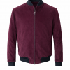Bordowa męska bomberka ze sztruksu marki Van Thorn na białym tle – widok z przodu.