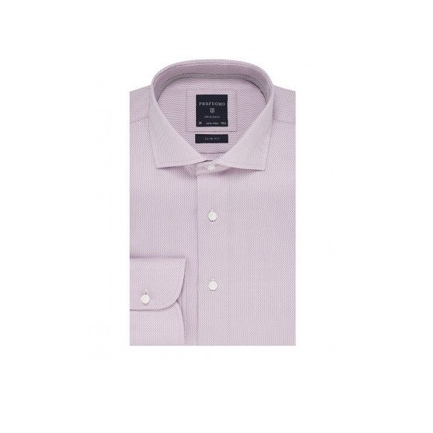 Elegancka liliowa koszula Profuomo Originale w mikrowzór
