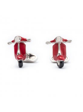 Spinki do mankietów czerwone Vespa