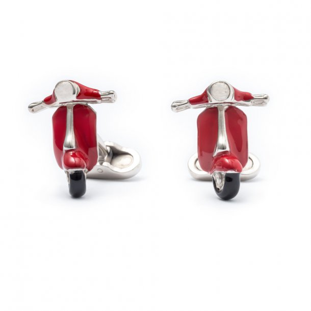 Spinki do mankietów czerwone Vespa
