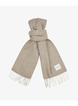 Ecrue (Taupe) ciepły szal z jagnięcej wełny Profuomo 