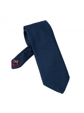 Elegancki granatowy krawat VAN THORN z grenadyny garza grossa 