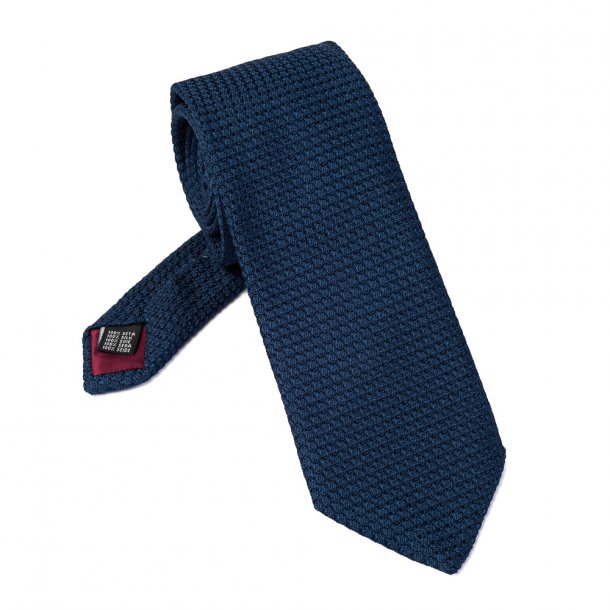 Elegancki granatowy krawat VAN THORN z grenadyny garza grossa 1